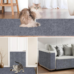 WigWagga - 200cm Self Adhesive Cat Scratching Protector Mat - Dark Gray