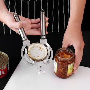 SuaTools - 26x8.8cm Manual Stainless Steel Jar, Bottle & Can Opener Tool – Silver