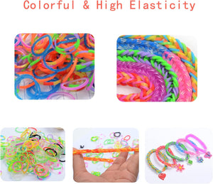 Volamor - Rainbow Rubber Band Bracelet Kit Loom Bracelet Making Kit for Kids - Multi Color