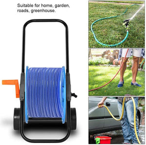 Herqona - Garden Hose Cart, Hose Cart with Wheels - Holds Up to 50m Hose