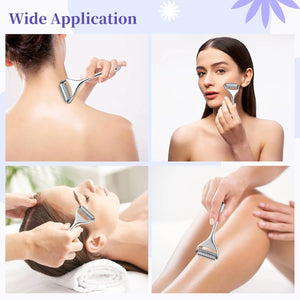 Volamor - Zinc Alloy Acupressure Roller for Pain Relief & Muscle Relaxation - Silver