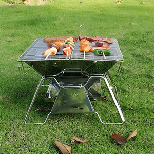 Pruchef - Braai Master Folding Stainless Steel BBQ Stand & Carry Bag