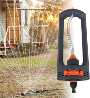 Herqona - Lawn Water Sprinkler, Oscillating Sprinkler for Yard and Garden