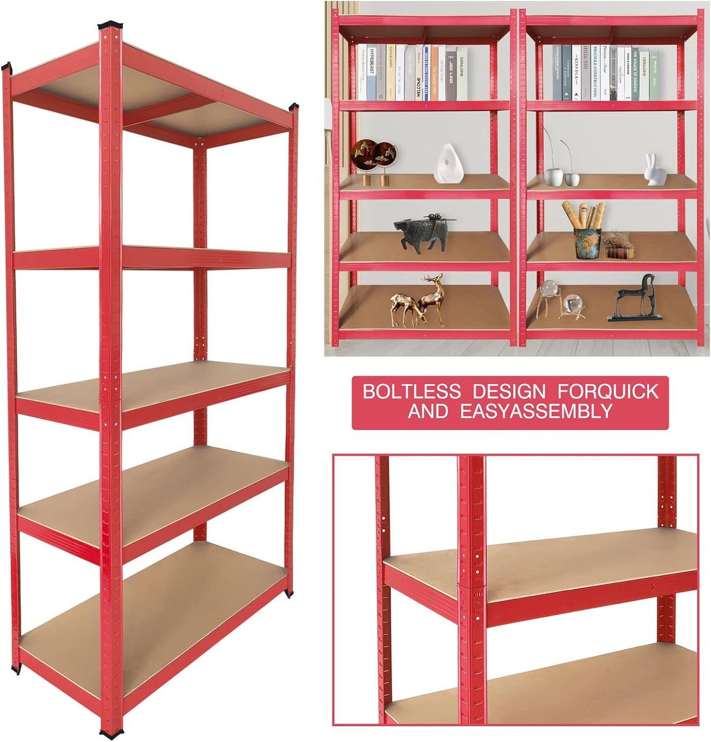 Pract Pack - 5 Tier 2Pack MDF Board Storage Shelving 180x90x40cm - Var ...