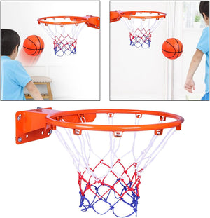 TugoPlay - Basketball Hoops Shock Absorbing Basketball Shooting Ring with Net - 45cm