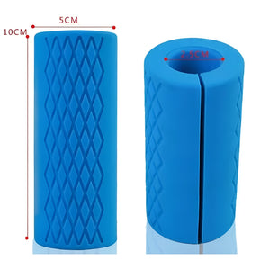 VolaFit - 2 Pcs Silicone Barbell & Dumbbell Grips for Bars – Blue