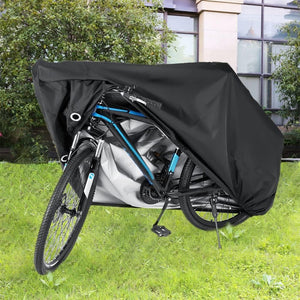 Herqona - 200cm Durable & Waterproof Oxford Bicycle Cover with Bag - Black