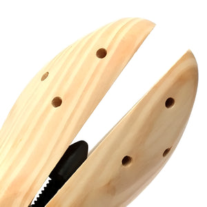 Volamor - 2 Pcs Adjustable Wooden Shoe Stretchers with Pressure Pads - Brown
