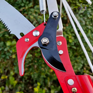 SuaTools - 55cm Telescopic Tree Pruner, Extendable Pruning Saw Head Steel Blade - Red