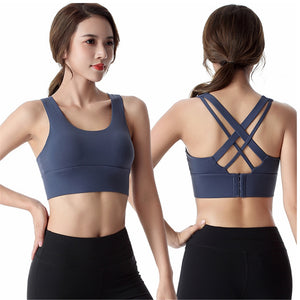Volamor - Women's Fitness Sports Bra With Cross Straps For Yoga & Workouts