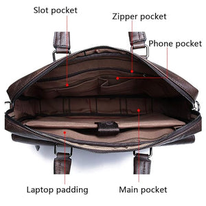 Volamor - 38cm Casual, Simple & Large Capacity PU Leather Laptop Bag