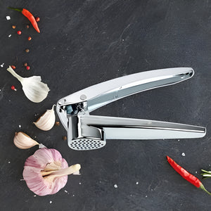 Pruchef - Garlic Crusher Portable Manual Garlic Press 17 cm - Silver