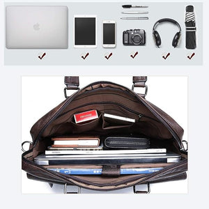 Volamor - 38cm Casual, Simple & Large Capacity PU Leather Laptop Bag