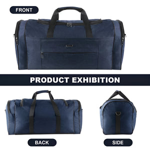 Pract Pack -  70L Capacity Foldable Travel Luggage Duffel Bag with Shoulder Strap – Blue
