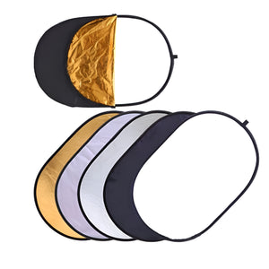 GajToys - 5 in 1 Portable Oval Photography Reflector for Studio for Indoor & Outdoor