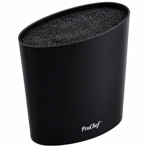 Pruchef - Universal Knife Block and Utensil Holder - Oval Cylinder - Black