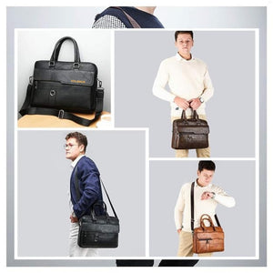 Volamor - 38cm Casual, Simple & Large Capacity PU Leather Laptop Bag