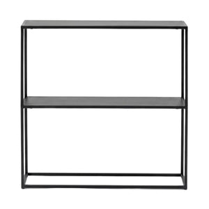 Pract Pack - Small Entryway Table,  Narrow Console Table with Shelves - Black