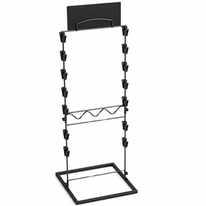 Pract Pack - 32 Clips Countertop Chip Rack Display Retail Stand - Black