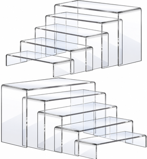 PRACT PACK - Acrylic Rectangular Display Stands Set