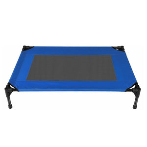 WigWagga  - 110 cm Elevated Dog Bed with Detachable Steel Frame & Oxford Cloth - Blue