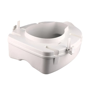 Pract Pack - 40cm Raised Comfortable Toilet Seat with Lid & Safe Lock - White