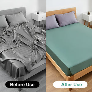 Pract Pack - 2 Pcs Fitted Bed Sheet Holder & Straps Clips Fasteners - Black