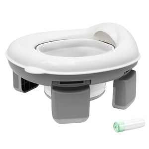 Toto Bubs - 2 in 1 Foldable Potty Training Toilet Seat For Toddlers & Kids - Gray