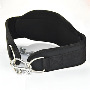 VolaFit - 80cm Adjustable EVA Dip Belt with Chain for Weight Lifting - Black