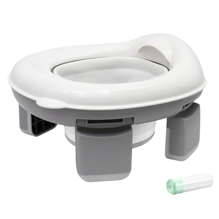 Toto Bubs - 2 in 1 Foldable Potty Training Toilet Seat For Toddlers & Kids - Gray