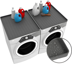 Pract Pack - 2Pcs Silicone Multipurpose Washer & Dryer Top Protector Cover - Grey