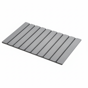 VOLAMOR - 60cm Non Silp, Foldable & Fast Drying Diatomite Bath Mat - Light Grey