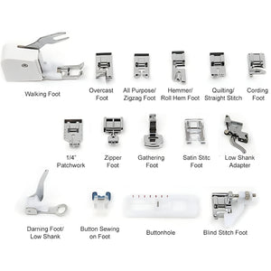 SuaTools - 15 in 1 Universal Sewing Machine Presser Feet Kit with Box