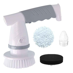 SuaTools - Electric Spin Scrubber with 4 Replaceable Cleaning Brush Head - White