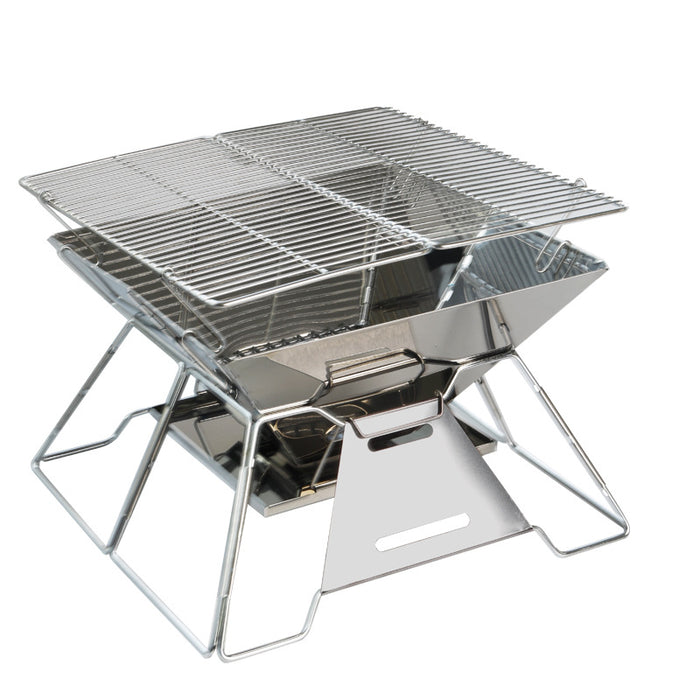 Pruchef - Braai Master Folding Stainless Steel BBQ Stand & Carry Bag