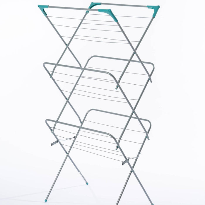 Pract Pack - 3 Tier Expanding Garment Laundry Drying Rack Airer - Blue