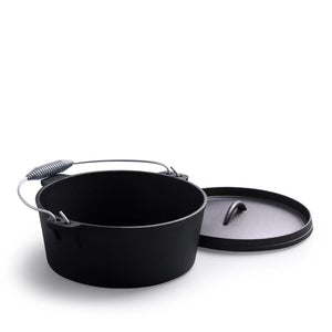 Pruchef - Cast Iron Dutch Oven Bread Pot 24.5cm - Black