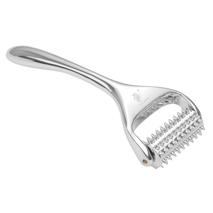 Volamor - Zinc Alloy Acupressure Roller for Pain Relief & Muscle Relaxation - Silver