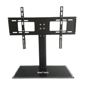 PRACT PACK - Height Adjustment Iron Tabletop TV Stand with Swivel & Base - Black