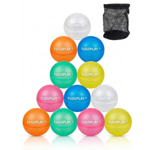 TUGOPLAY - 12 Pcs Reusable Silicone Water Balloons for Outdoor Fun - Multicolor
