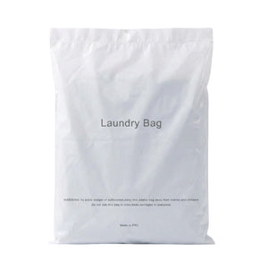 Pract Pack - 100 Pcs Disposable Hotel Laundry Bags for Dirty Clothes - White