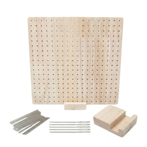 TUGOPLAY  - 324 Holes Wooden Crochet Blocking Board with Pins & Stand