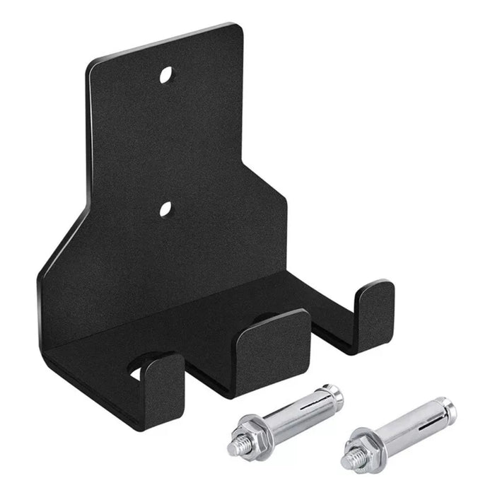 VolaFit - 17.5cm Steel Wall Mount Barbell Storage Rack Organizer Hanger - Black