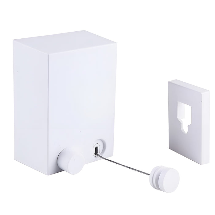 Herqona - 420cm ABS Case Retractable Clothesline for Laundry Room - White