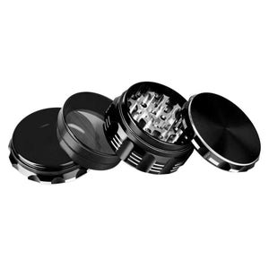 Pruchef - Aluminum Alloy Herb Grinder with Mesh Screen 63mm - Black