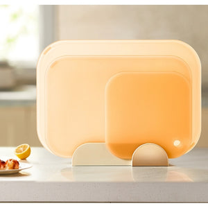 Pruchef - 3Pcs Dishwasher Safe & Durable Plastic Cutting Board - Orange