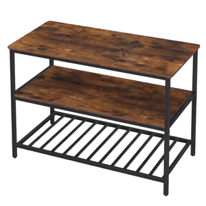 PRACT PACK - 3-Tier Kitchen Island Storage Shelf - Rustic Brown