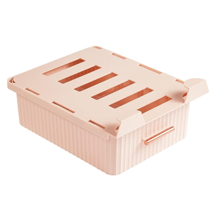 Pruchef - Under Shelf Sliding Underwear Drawer Organizer Storage Box - Pink