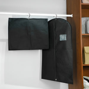 Pract Pack - 16 Pcs Wardrobe  Non-Woven Dustproof Suit Garment Bags - Black