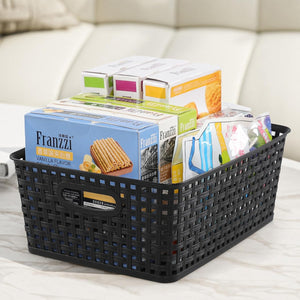 Pract Pack - 10Pcs Plastic Storage Basket Bins Shelf Organizer for Multipurpose